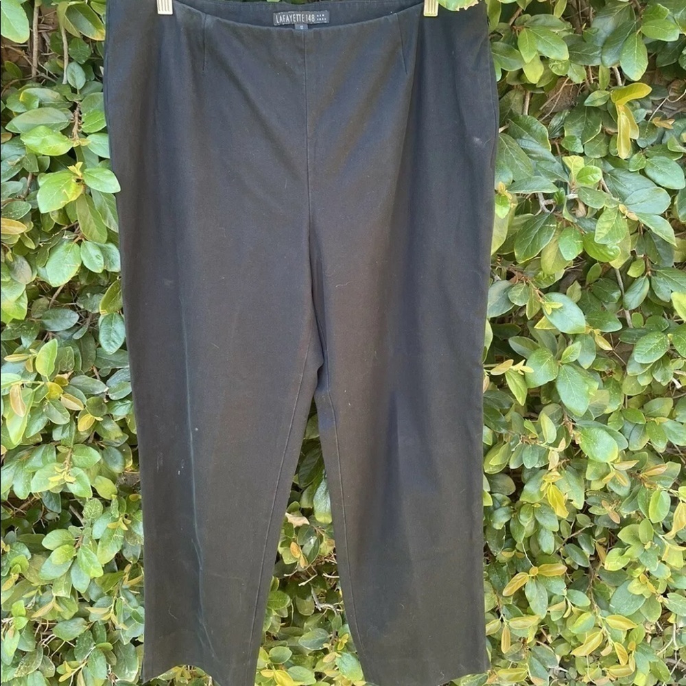 LAFAYETTE 148 NEW YORK Black Pants Sz 12 Side Zip